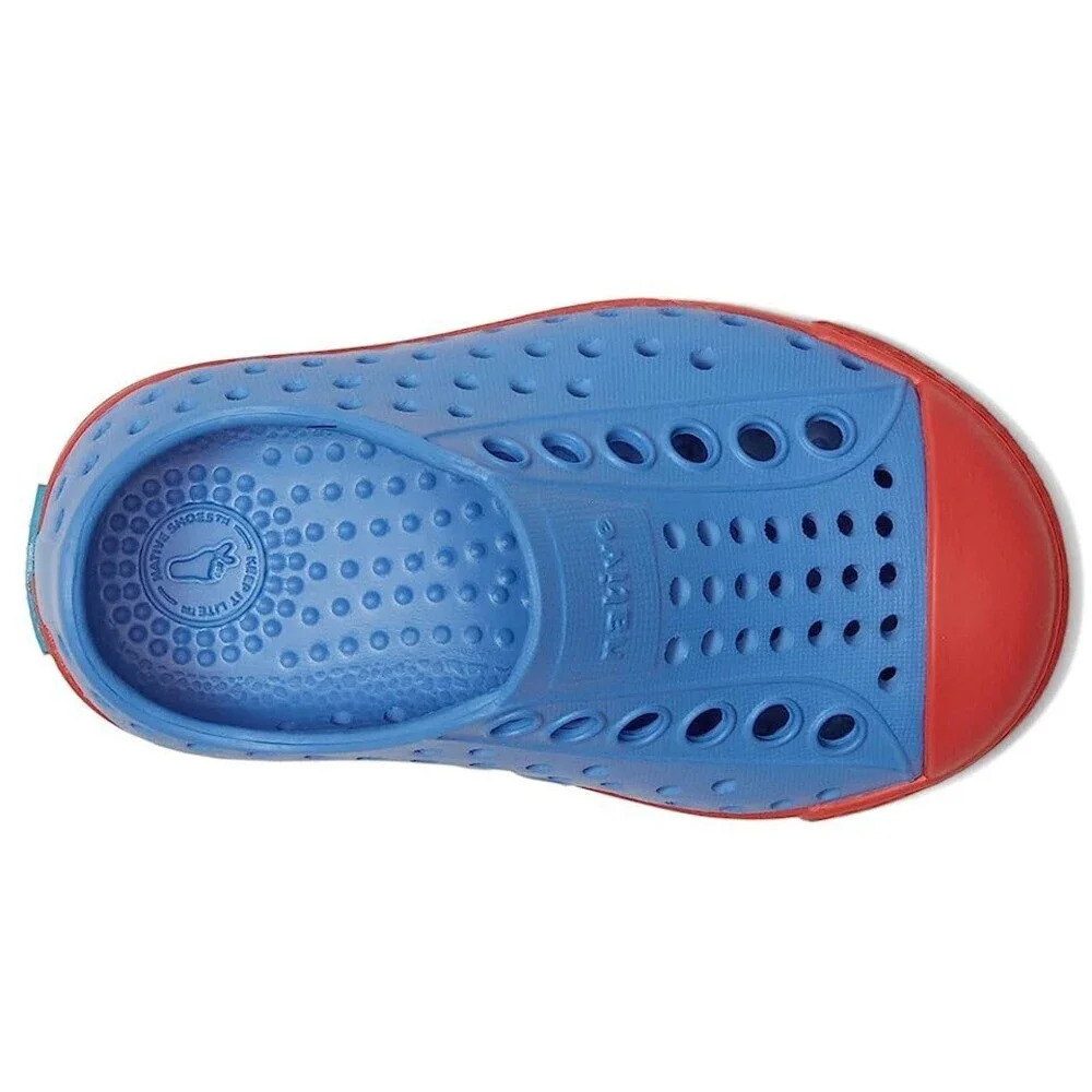Native Shoes Jefferson Toddler C4 Resting Blue Hyper Red Slip-On Shoes ZOGG2598